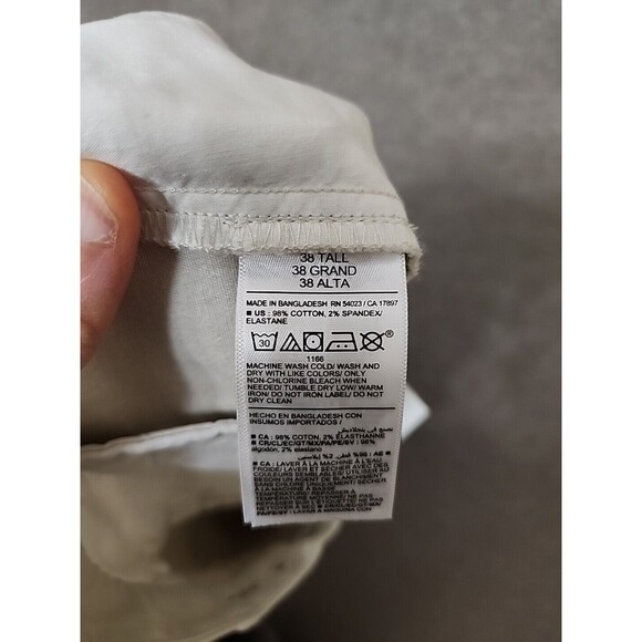 Old Navy Slim Built-In Flex Rotation Chino Shorts Mens 38 Tall Beige Stretch NEW - Picture 9 of 10